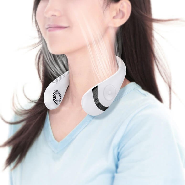Portable neck fan with USB rechargeable 5000 mAh battery Užsisakykite Trendai.lt