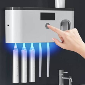 Toothbrush Holder UV Sterilizer With Toothpaste Dispenser Užsisakykite Trendai.lt 14