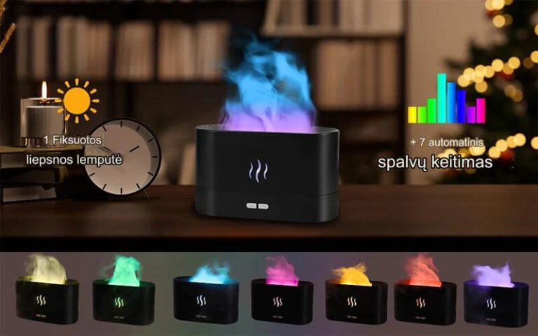 Aromatherapy air humidifier with flame effect Užsisakykite Trendai.lt 10