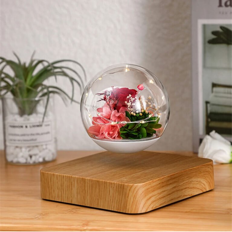 Magnetic Levitating Decoration – Flying Ball With Flower Užsisakykite Trendai.lt 4