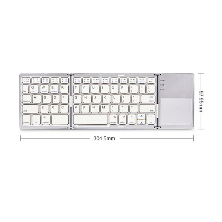 Mini Foldable Wireless Keyboard With Touch Sensitive Surface Užsisakykite Trendai.lt 12