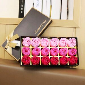 Fragrant soap roses in a luxury box 18 pcs. Užsisakykite Trendai.lt 13