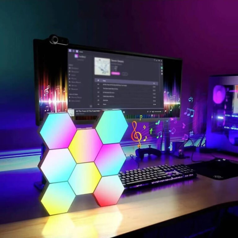 Smart Hexagon Connectable RGB LED Wall Light with App Control Užsisakykite Trendai.lt 5